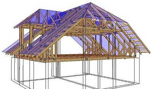 Мансардная полувальмовая крыша. Организация ее стропильной системы