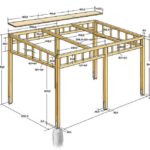 Чертеж перголы с размерами