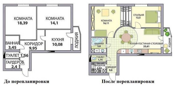 Из двухкомнатной сделать трехкомнатную