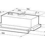 Чертеж вытяжки для кухни Kamilla-600