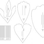 Выкройка лепестков пиона в натуральную величину