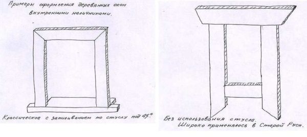 Два варианта оконных наличников 