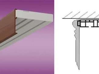 Шинный пластиковый потолочный карниз