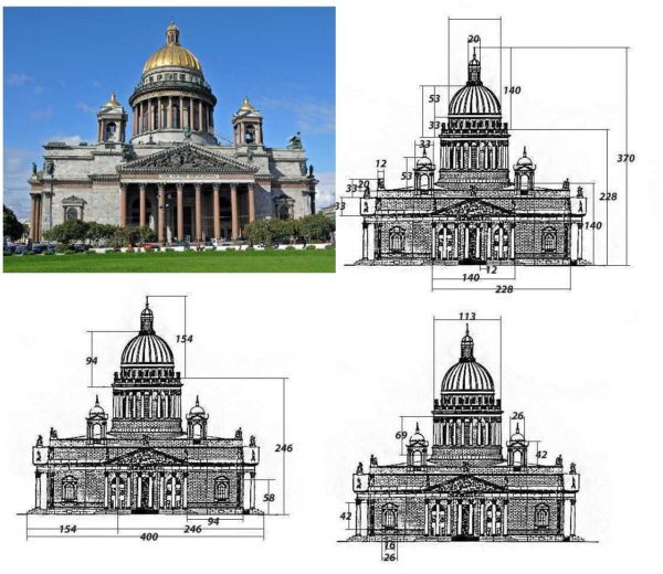 Исакиевский собор - можете посчитать ради интереса))