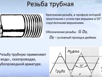 ОБозначение трубной резьбы на чертежах