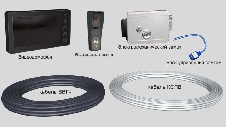 Кабели для подключения электрозамков к домофону