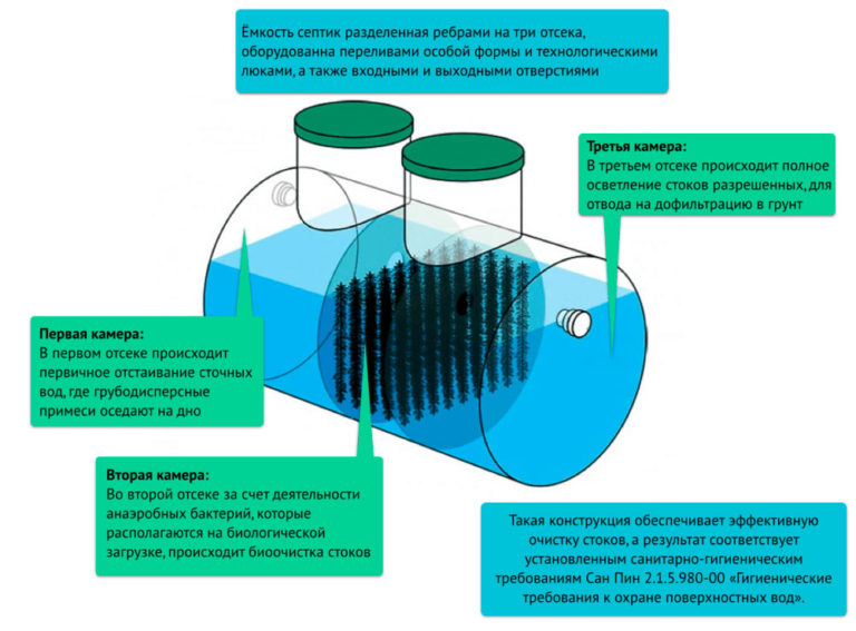 Устройство септика Евролос Эко